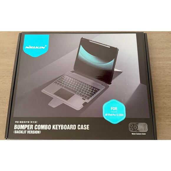 Nillkin iPad Pro 13 2024 Bumper Combo Backlit Keyboard Case Black New